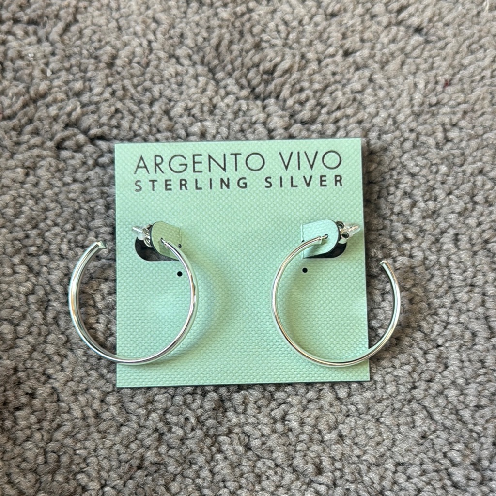 Argento Vivo Sterling Silver Hoop Earrings